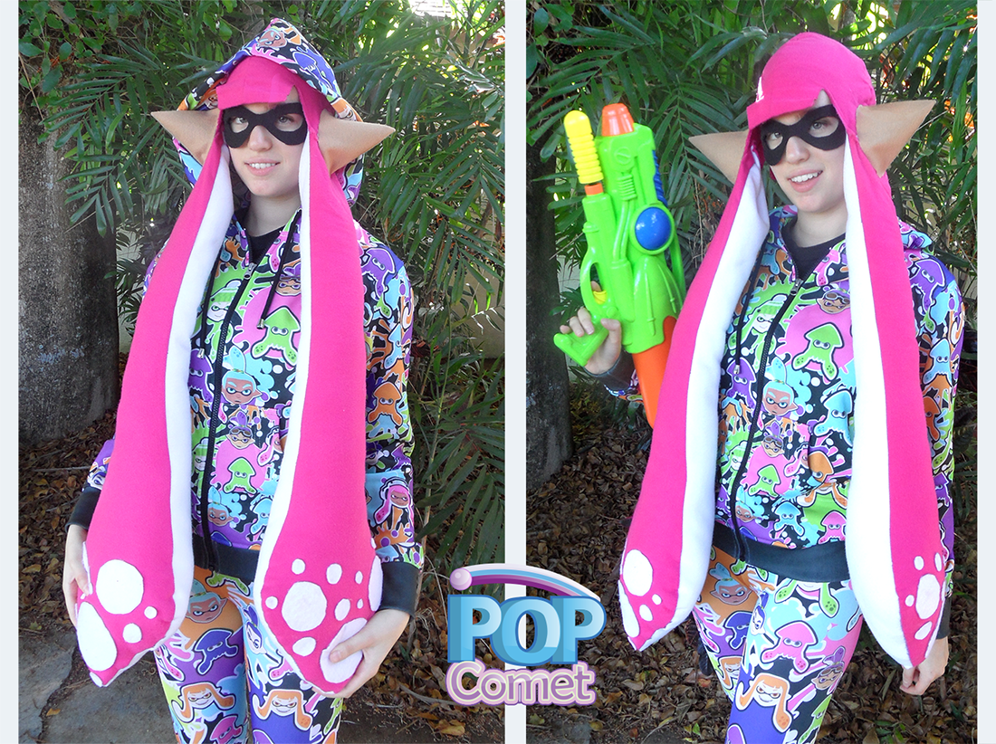 Splatoon Inspired Jacket Women's Zip up Jacket Hoodie Inkling Squid Kid