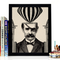 Image of The Sky Captain, Giclee Art Print, 8 x 10 inches