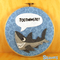 Felt Wall Art Hoop – Derek the Shark