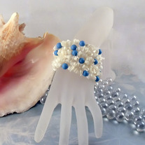 Turquoise and Mother of Pearl Stranded Bracelet