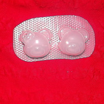 pair cute boy and girl bear head mould