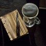 Lettepressed Small Coptic Cedar Wood Journal: - Thumbnail 4