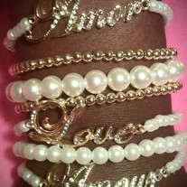 Pearls & Gold Stack Bracelets