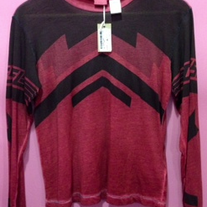 Diesel Tanery Long Sleeve Red T-shirt