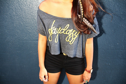 grey crop top