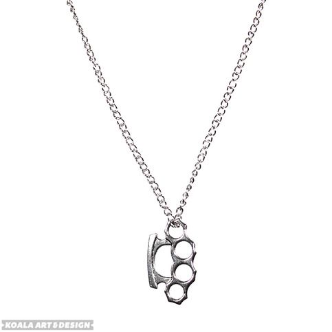 Brass Knuckles Necklace
