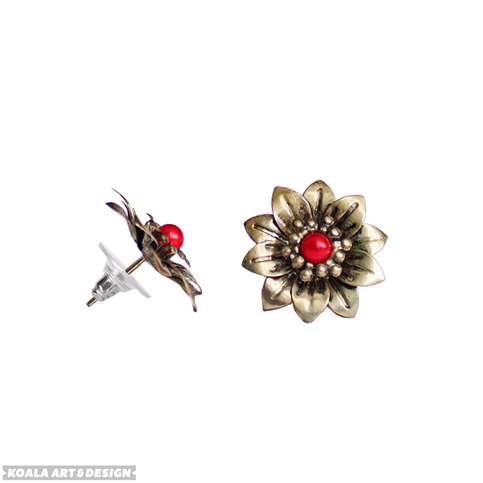 Bronze Daisy Earrings