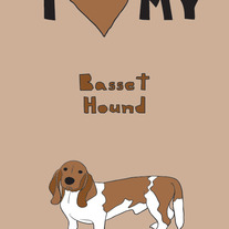 Basset Hound, 5x7 print