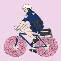 Donut Police, 8x8 print