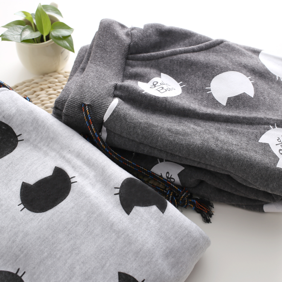 Free Shipping Cute Cat Print Fleece Jogger Pants on Storenvy