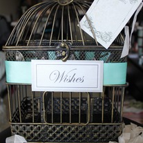 Something Tiffany Blue - Vintage Inspired Shabby Chic Style Wedding Card Holder