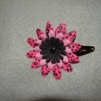 Pink Cheetah Hair Clip