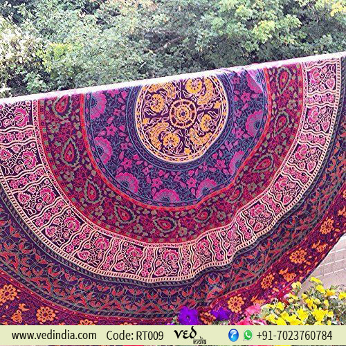 Mandala Tapestry Roundies Yoga Mat Rug Purple & Pink on Storenvy