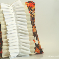 Maple Ave - Ruffled Throw Pillow Cover 16x16 Vintage Fabrics