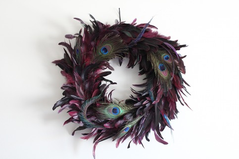 Peacock Feather Wreath 