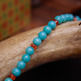 Turquoise and Orange Quartz Simple Necklace - Thumbnail 1