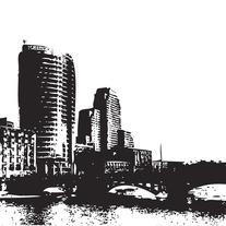 gr skyline postcard