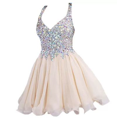 Elegant Champagne Short Dresses