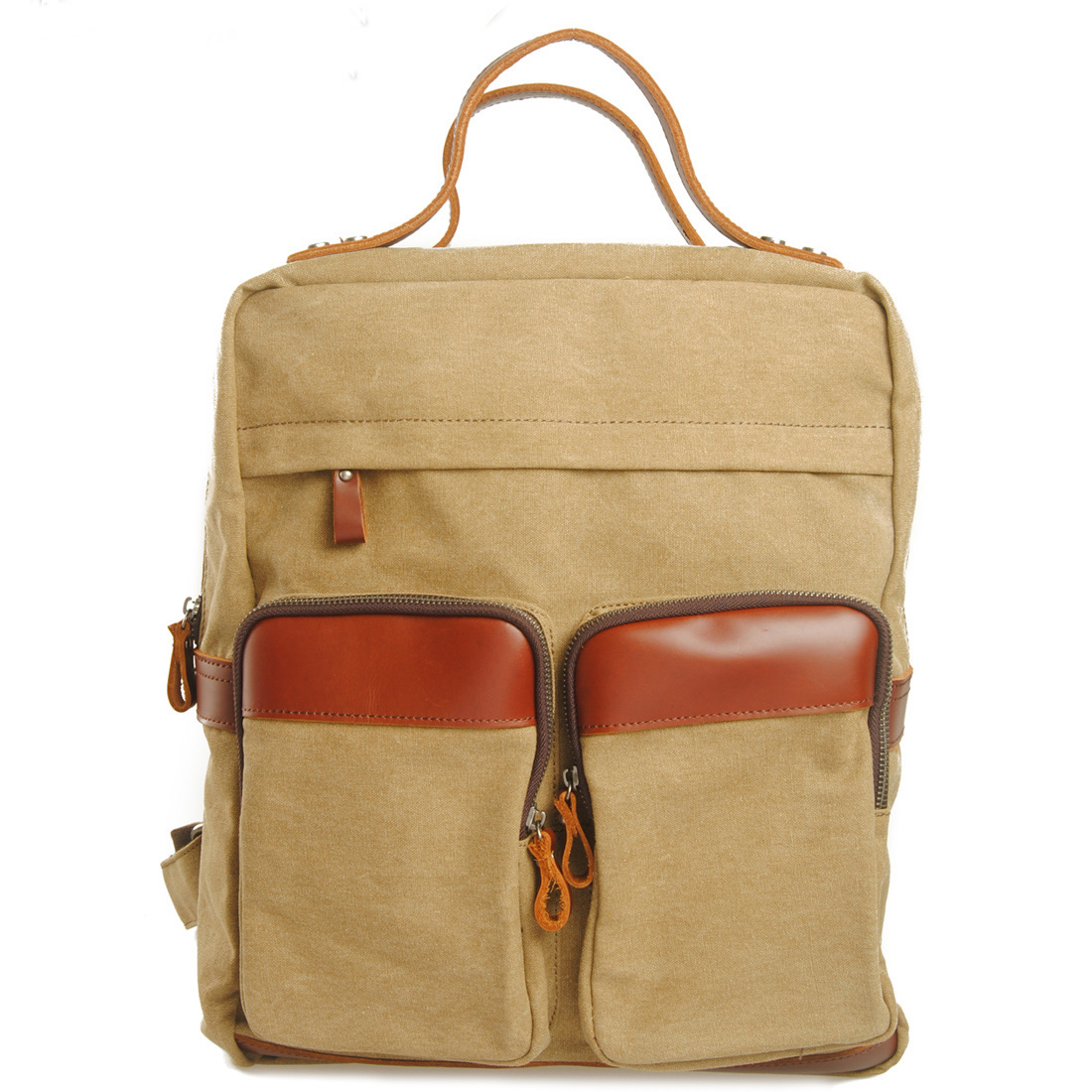 Canvas Bag Backpack Superior Genuine Cow Leather Briefcase Messenger bag 14' 15' MacBook Laptop