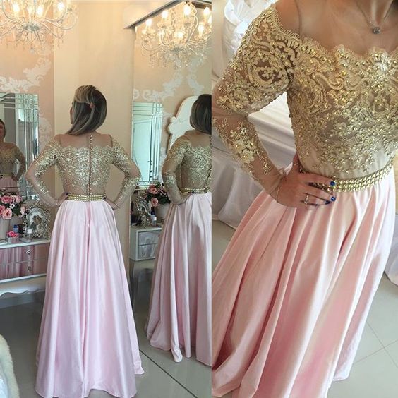 Gold Pink Dresses