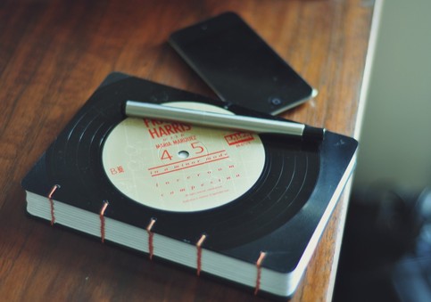 Recycled LP Vinyl Record Coptic Journal