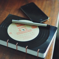 Recycled LP Vinyl Record Coptic Journal