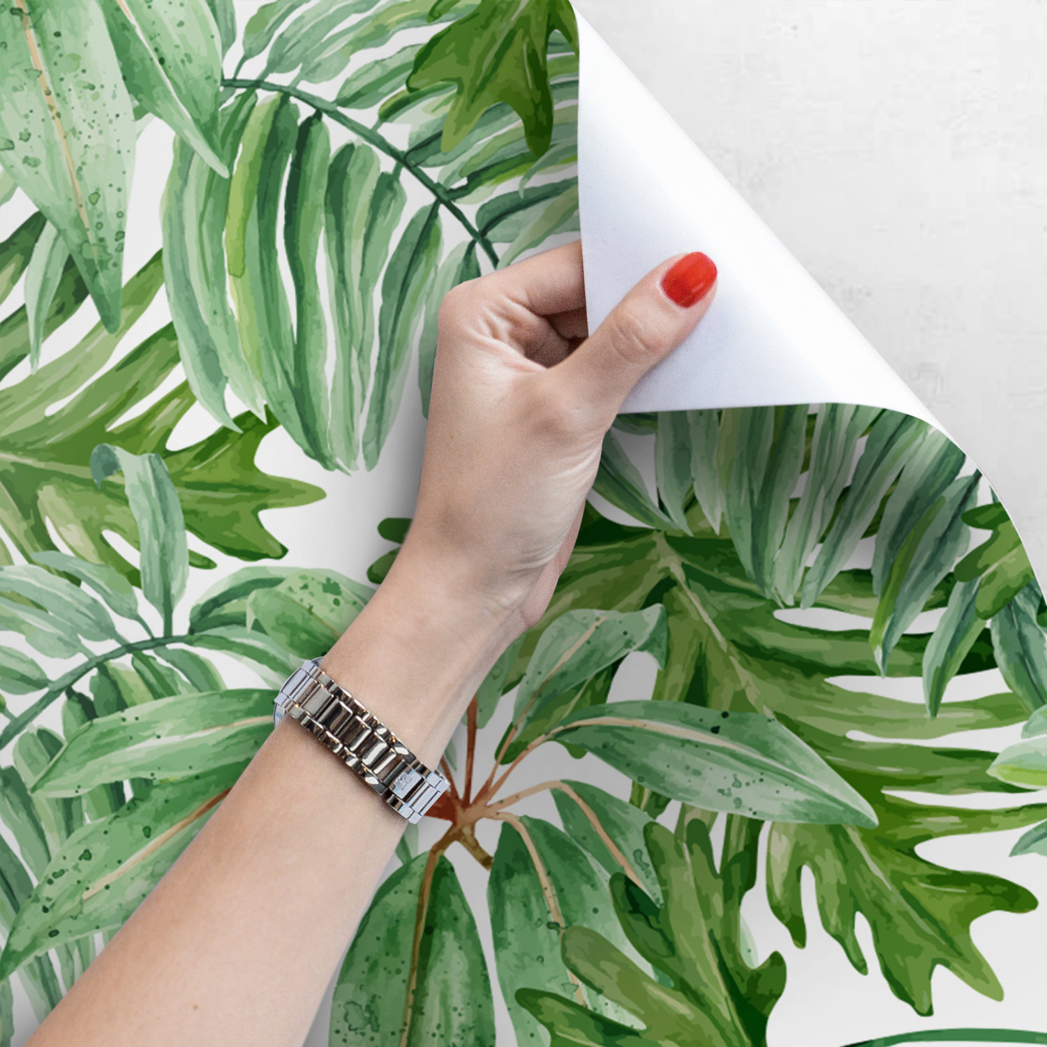 Light Banana Leaves Removable Wallpaper | Banana leaf ...
