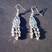 1" Metallic dangle earrings