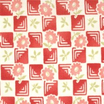1/2 Yard-Bliss Check in Scarlet/5502411