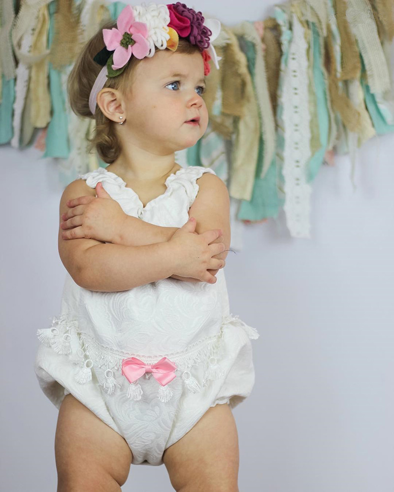 P.S. I Love You More Boutique Tassel Lace Romper Trendsetting Women