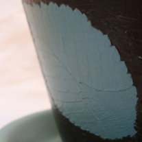 6" Leaf Pressed Flower Pot
