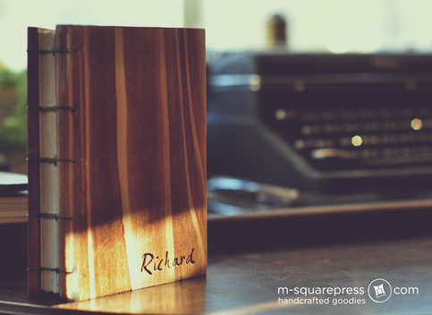 Personalized Cedar Wooden Handcrafted Coptic Journal