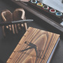 My Products / Letterpress Wooden handcrafted Yoga Art Sketch/Journal Book - Thumbnail 3