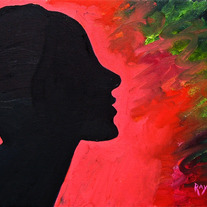 "Profile in Silhouette" Painting by Kimberly's Mom