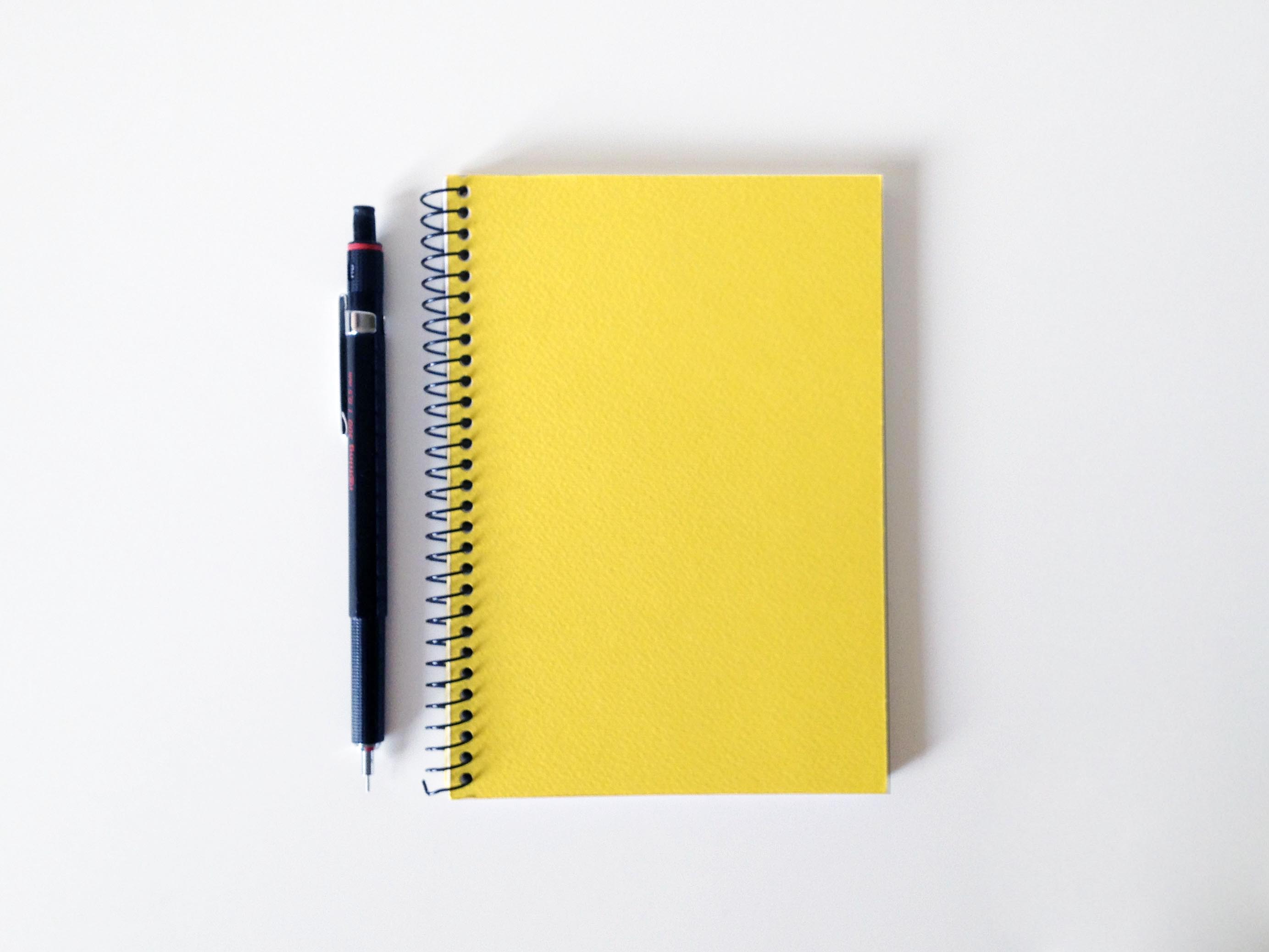 Yellow Notebook in Cardstock and Spiral bound on Storenvy
