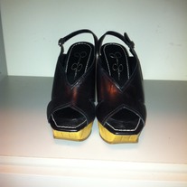 Jessica Simpson Wedge Sandal Black(Size 7.5)