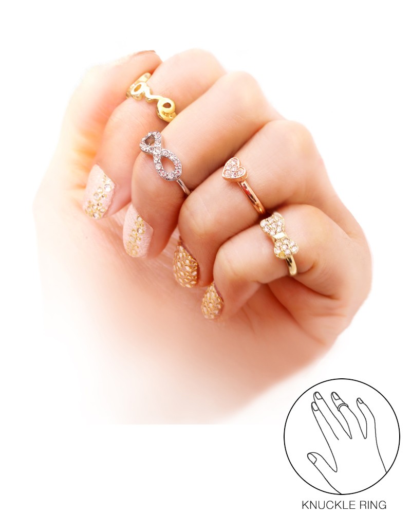 P.S. I Love You More Boutique Infinity Above Knuckle Ring in Gold Trendsetting Women's