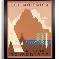 Image of Welcome To Montana, Giclee Art Print, 8 x 10