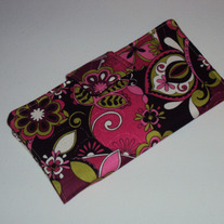Pink & Black Flower Wallet