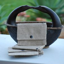 Eco Friendly 100% Natural Linen - Wallet