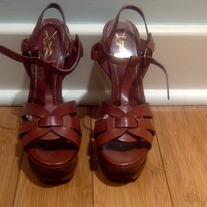YSL Brown Sandal Size 38 (US 8)