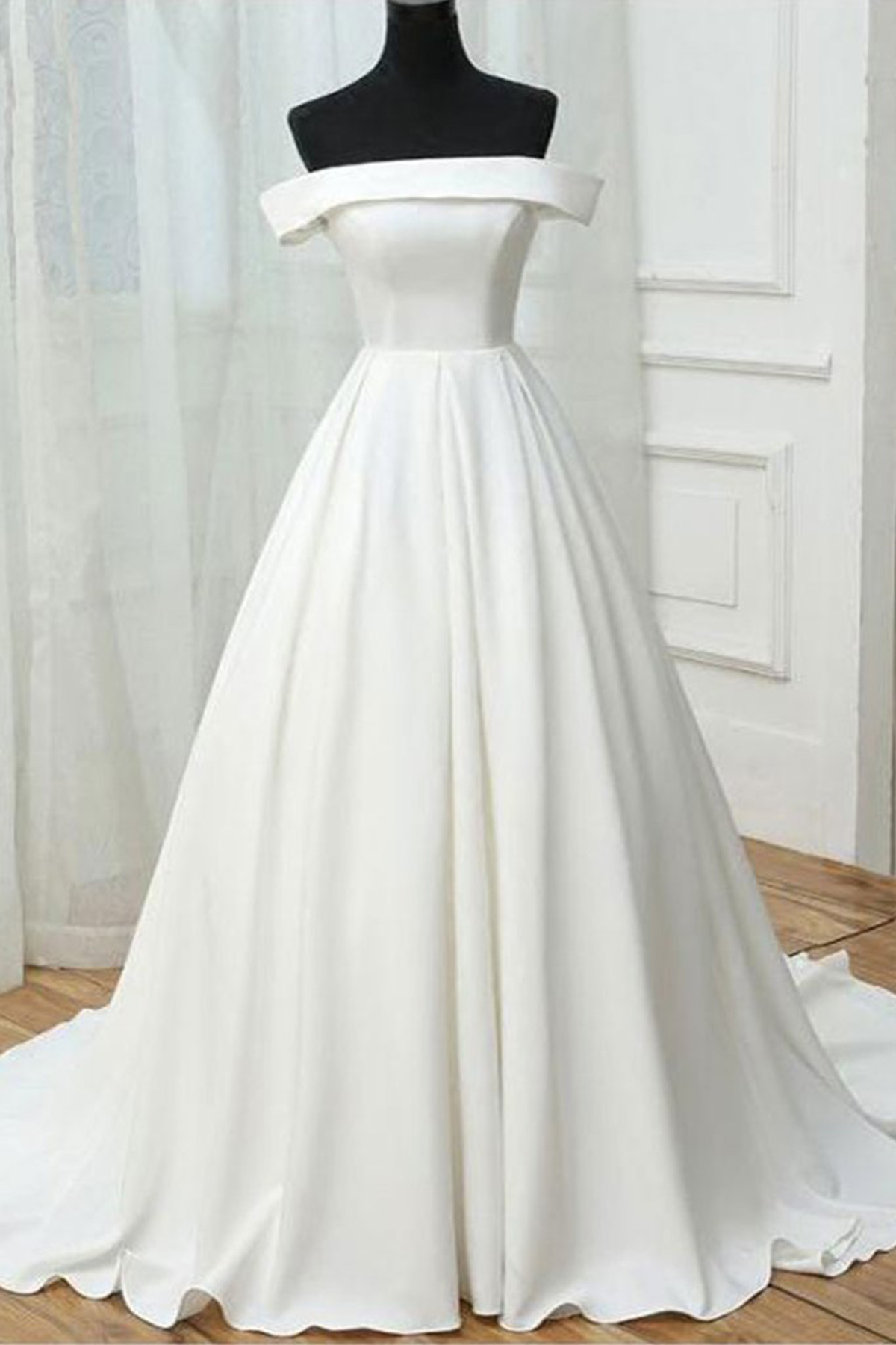 White Satin Dress
