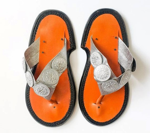 Handmade Men's Traditional Leather Slippers Ghanaian Men's Shoe Sandals Slipper · Ramsjay