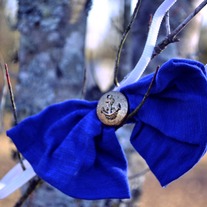 Blue Bow Headband