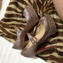 Christian Louboutin Sparkly Mary Jane (Size 38)  US 8