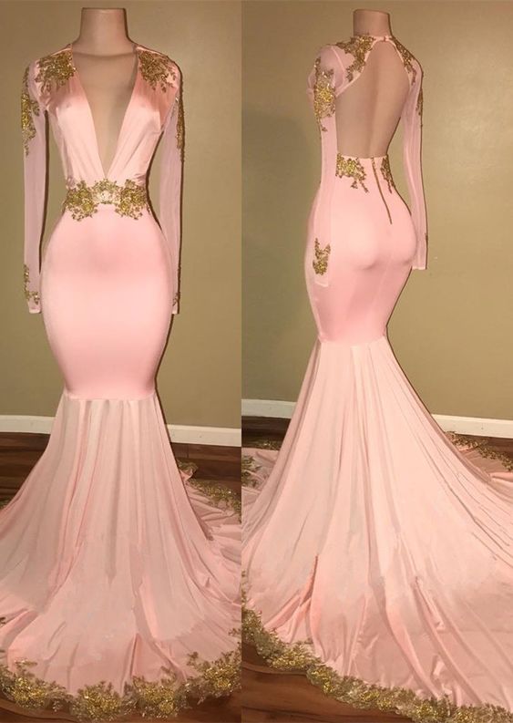 Long Sleeve Prom Dresses 2018