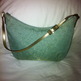  Gucci Beautiful Small Hobo. Excellent Condition Leather trim Gold Hardwar - Thumbnail 1
