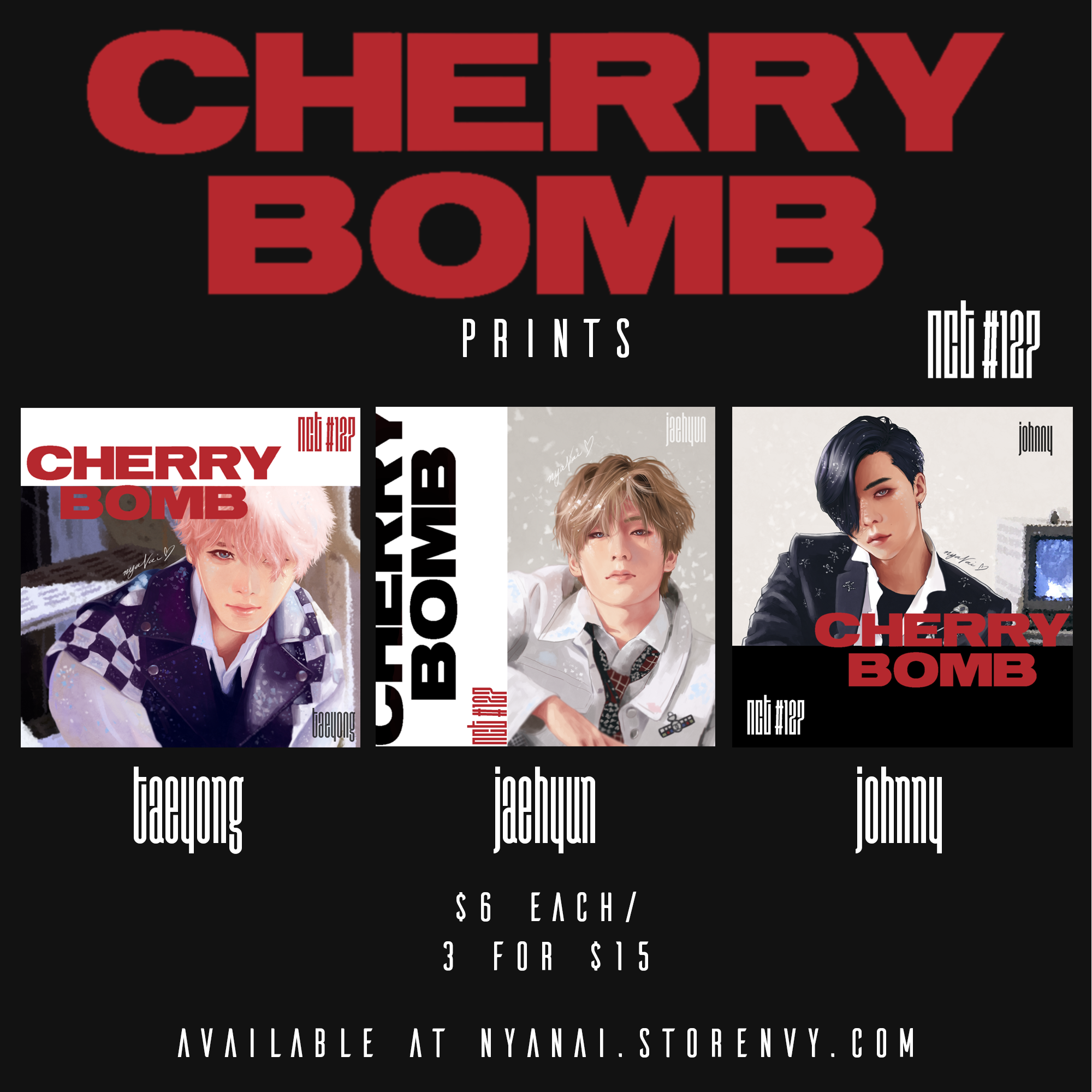 NCT 127 Cherry Bomb Print on Storenvy