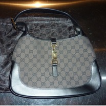Gucci Black Brown Jackie Hobo Bag Medium EXCELLENT CONDITION
