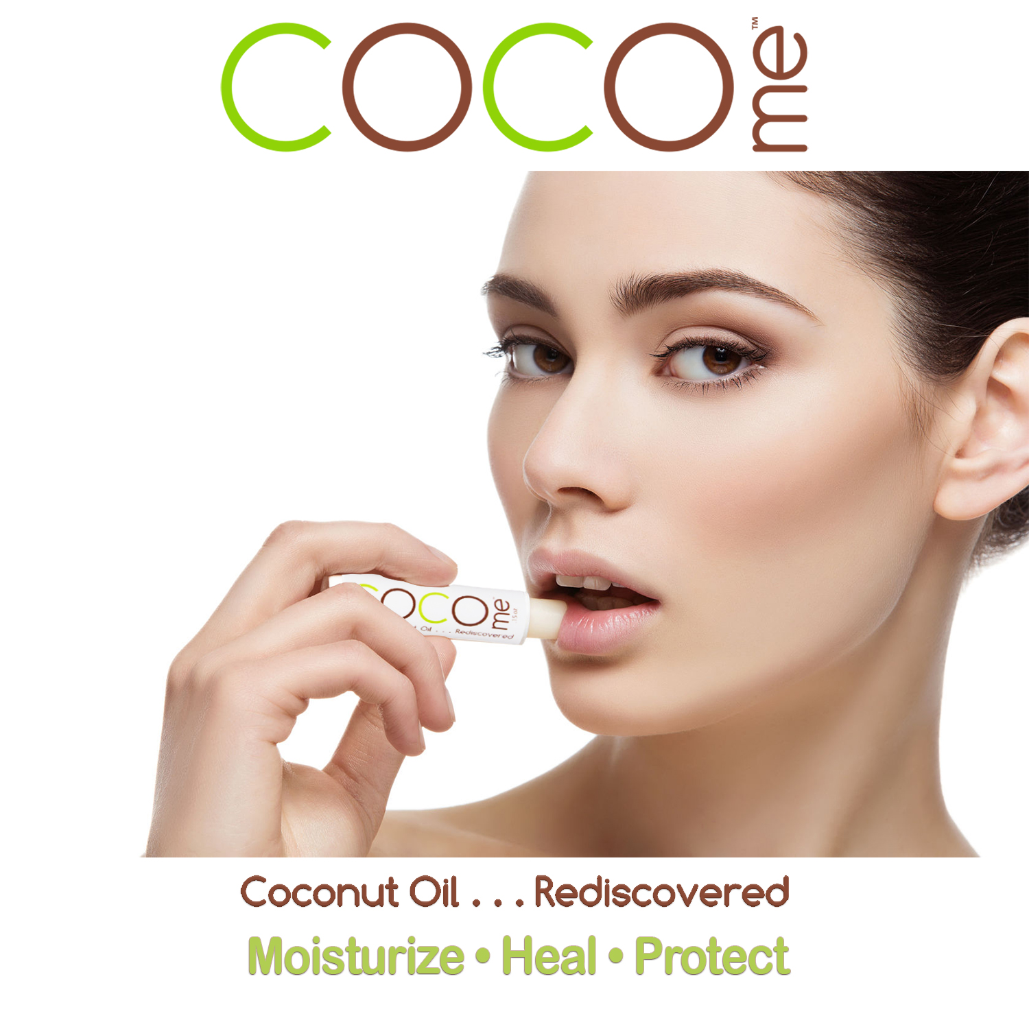 Organic Coconut Oil Lip balm 3Pack Sunblock, Antibacterial